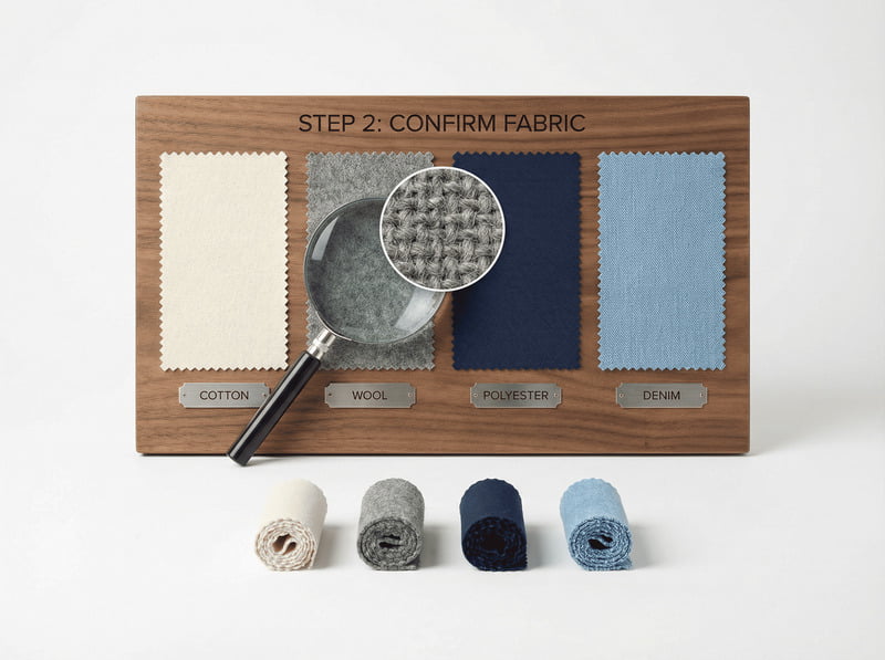 Various fabric swatches and textile materials